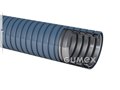Chránička na kabelové rozvody kovová METAL HOSE Agraff PUR 151, 7/10mm, IP68, 2x zahnutý kovový profil, kov s Pre-PUR povrchem (éterová báze), -40°C/+90°C, modrá
